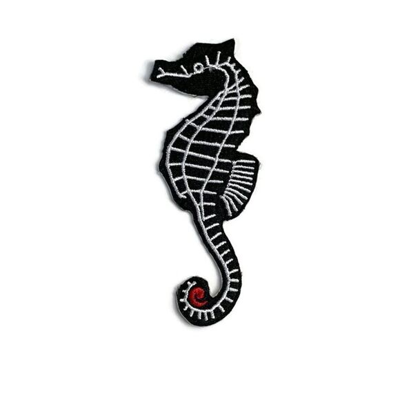 Seahorse Embroidered Patch - Picture 1 of 4